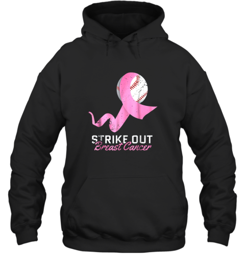 Strike Out Breast Cancer Shirt Pink Ribbon Hoodie