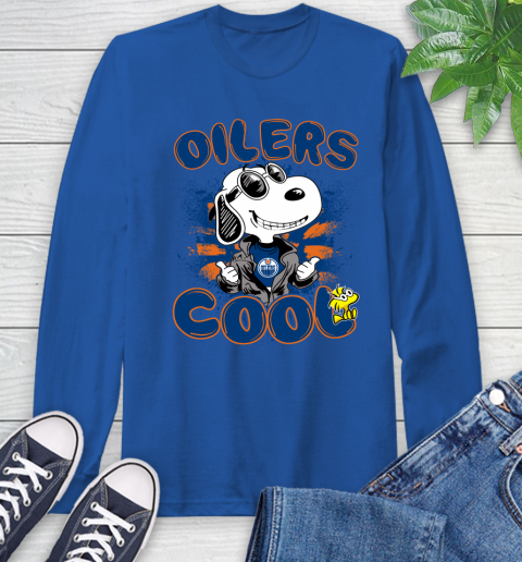 NHL Hockey Edmonton Oilers Cool Snoopy Shirt Long Sleeve T-Shirt 11