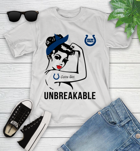 NFL Indianapolis Colts Girl Unbreakable Football Sports Youth T-Shirt