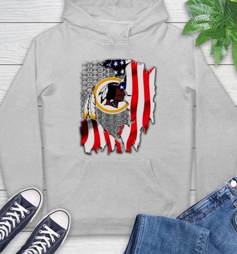 Washington Redskins NFL Football American Flag Hoodie 6