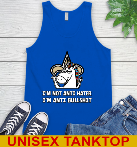 New Orleans Saints NFL Football Unicorn I'm Not Anti Hater I'm Anti Bullshit Tank Top 5
