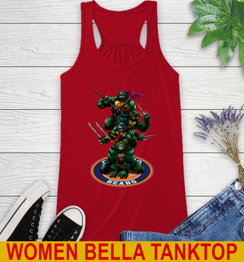 NFL Football Chicago Bears Teenage Mutant Ninja Turtles Shirt Racerback Tank 7 NFL Football Chicago Bears Teenage Mutant Ninja Turtles Shirt Racerback Tank - Image 7
