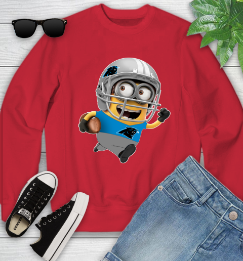NFL Carolina Panthers Minions Disney Football Sports Youth Sweatshirt 9