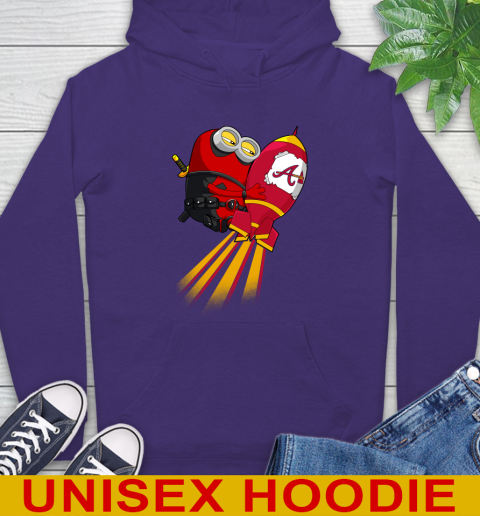 MLB Baseball Atlanta Braves Deadpool Minion Marvel Shirt Hoodie 5