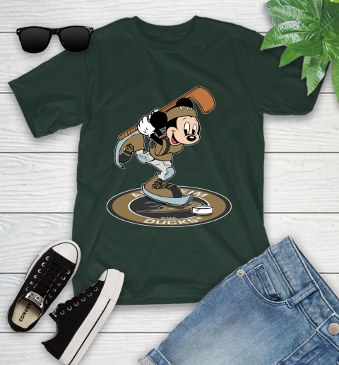 NHL Hockey Anaheim Ducks Cheerful Mickey Disney Shirt Youth T-Shirt 5