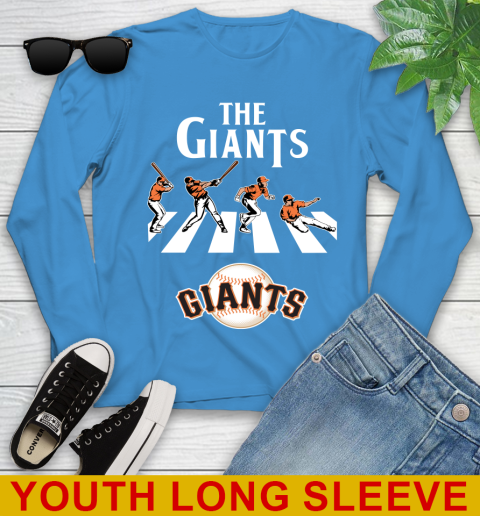MLB Baseball San Francisco Giants The Beatles Rock Band Shirt Youth Long Sleeve 8
