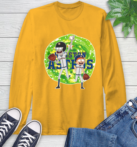 MLB Houston Astros Rick And Morty Baseball Sports Long Sleeve T-Shirt 3