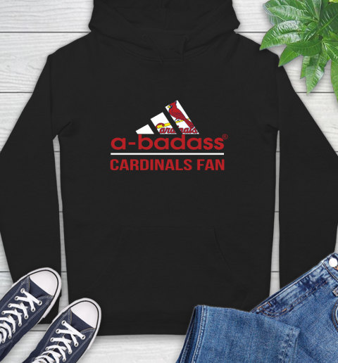MLB A Badass St.Louis Cardinals Fan Adidas Baseball Sports Hoodie