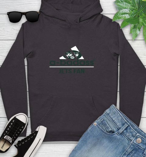 New York Jets NFL Football A Badass Adidas Adoring Fan Sports Youth Hoodie 8