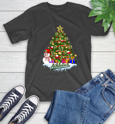 Oakland Athletics Merry Christmas MLB Baseball Sports T-Shirt 2
