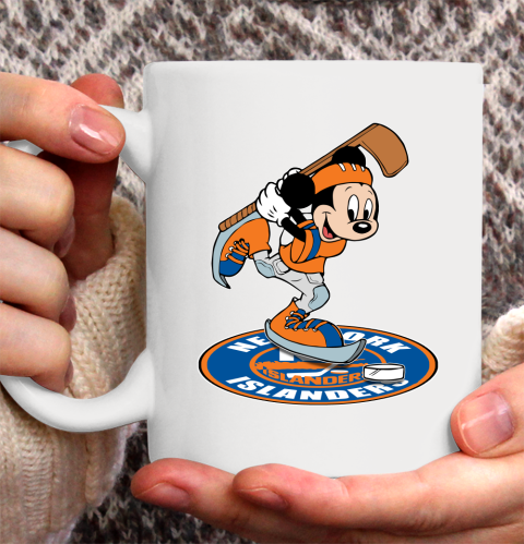 NHL Hockey New York Islanders Cheerful Mickey Disney Shirt Ceramic Mug 11oz 2