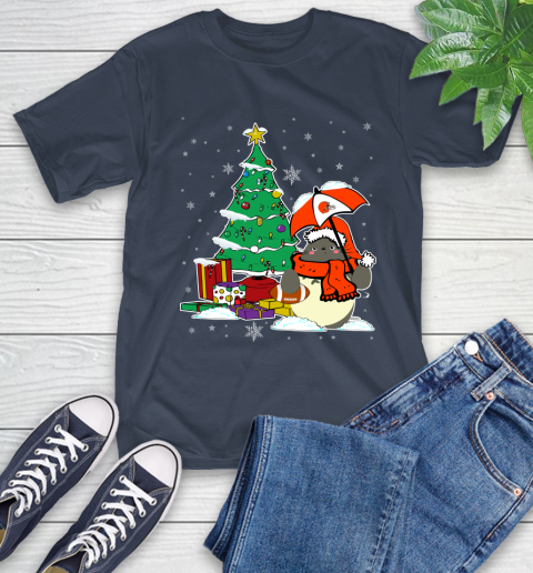 Cleveland Browns NFL Football Cute Tonari No Totoro Christmas Sports T-Shirt 3