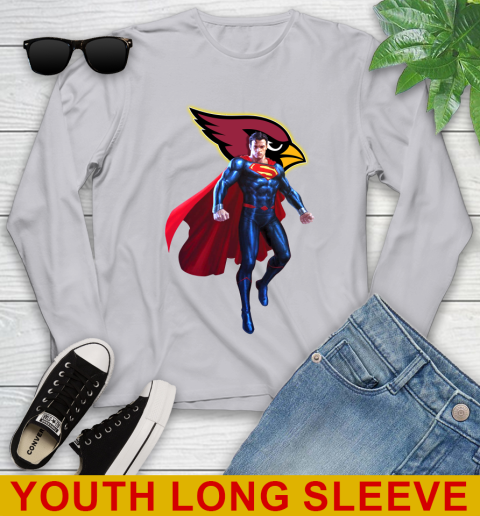 NFL Superman DC Sports Football Arizona Cardinals Youth Long Sleeve 6