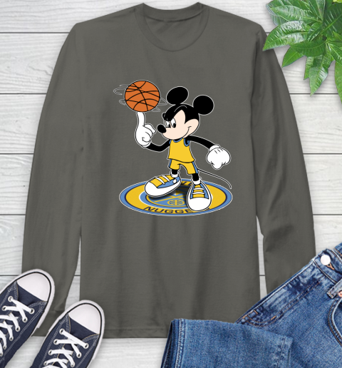 NBA Basketball Denver Nuggets Cheerful Mickey Disney Shirt Long Sleeve T-Shirt 9