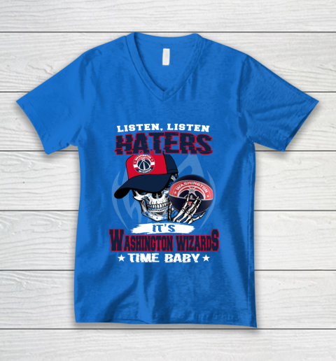 Listen Haters It is WIZARDS Time Baby NBA V-Neck T-Shirt 5