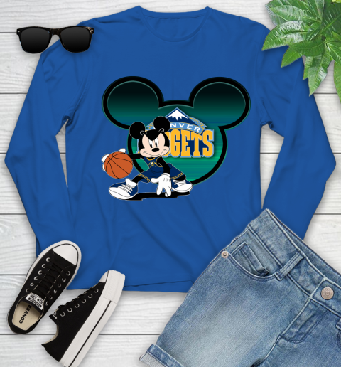 NBA Denver Nuggets Mickey Mouse Disney Basketball Youth Long Sleeve 9