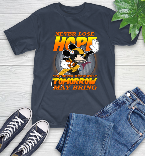 Pittsburgh Steelers NFL Football Mickey Disney Never Lose Hope T-Shirt 3