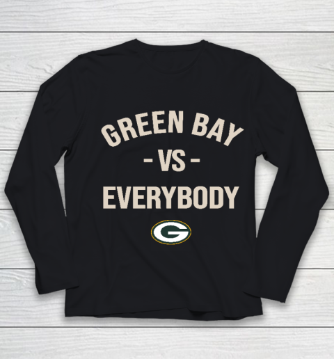 Green Bay Packers Vs Everybody Youth Long Sleeve