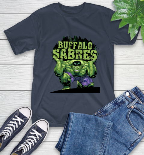 Buffalo Sabres NHL Hockey Incredible Hulk Marvel Avengers Sports T-Shirt 4