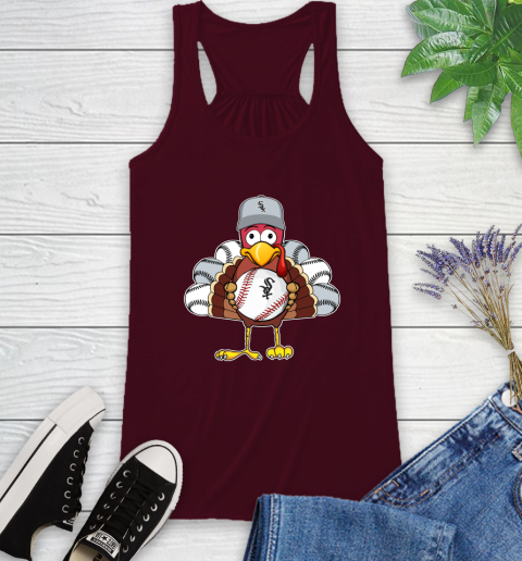 Chicago White Sox Turkey thanksgiving Racerback Tank 3