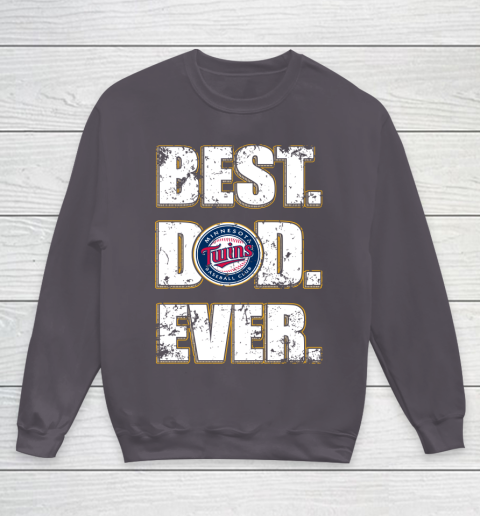 MLB Minnesota Twins Baseball Best Dad Ever Family Shirt Youth Sweatshirt 5