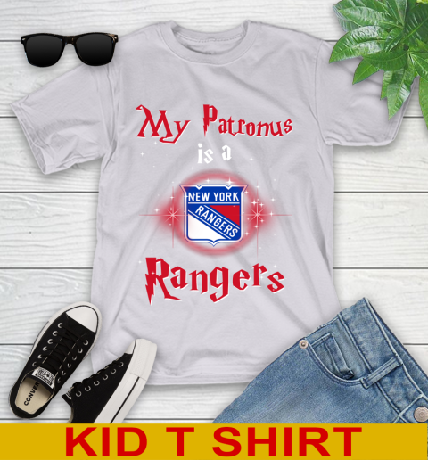NHL Hockey Harry Potter My Patronus Is A New York Rangers Youth T-Shirt 4