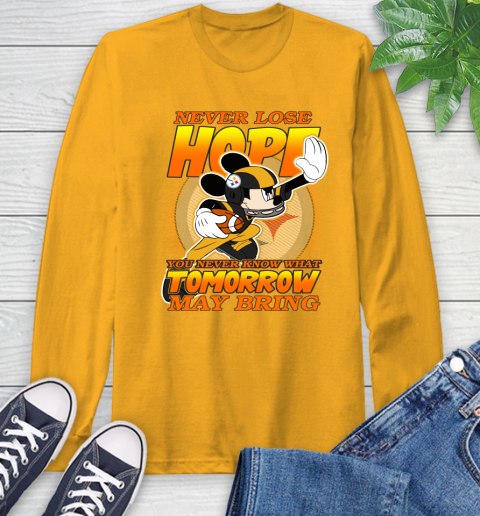 Pittsburgh Steelers NFL Football Mickey Disney Never Lose Hope Long Sleeve T-Shirt 2