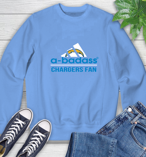 NFL A Badass Los Angeles Chargers Fan Adidas Football Sports Sweatshirt 11