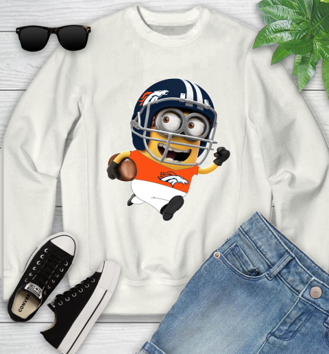 NFL Denver Broncos Minions Disney Football Sports Youth Sweatshirt