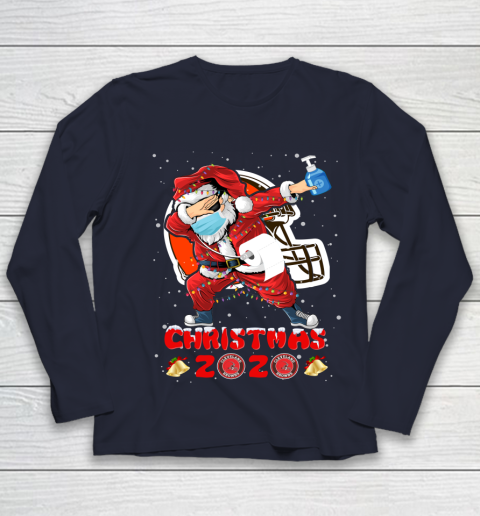 Cleveland Browns Funny Santa Claus Dabbing Christmas 2020 NFL Youth Long Sleeve 2