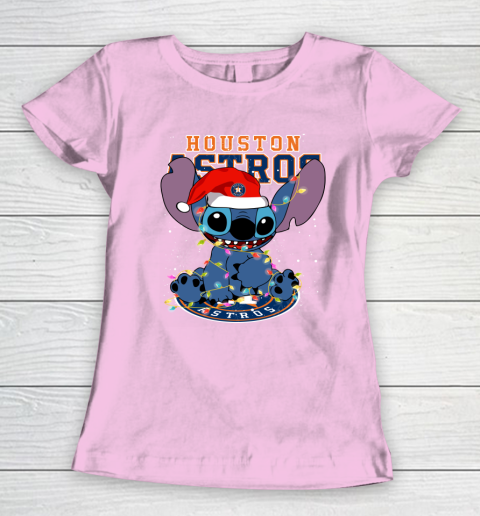 Houston Astros MLB noel stitch Baseball Christmas Women's T-Shirt 6