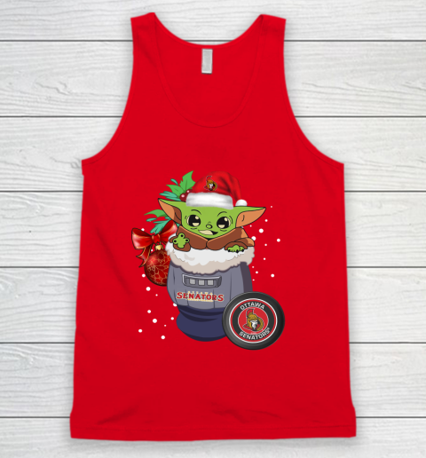 Ottawa Senators Christmas Baby Yoda Star Wars Funny Happy NHL Tank Top 6