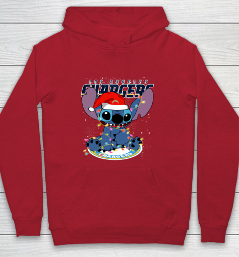 Los Angeles Chargers NFL Football noel stitch Christmas Youth Hoodie 6