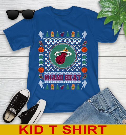 Miami Heat Merry Christmas NBA Basketball Loyal Fan Youth T-Shirt 10