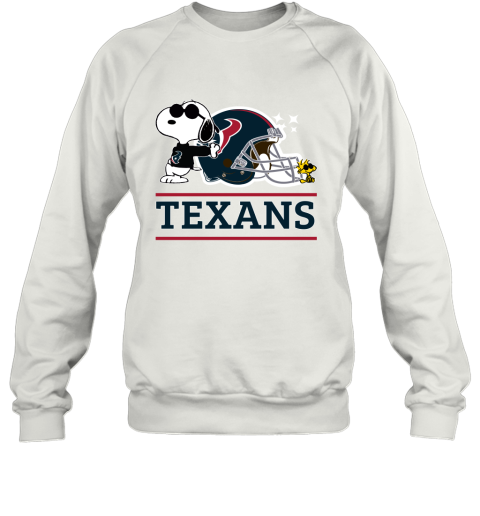 The Houston Texans Joe Cool And Woodstock Snoopy Mashup Sweatshirt