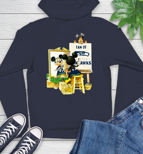NFL Football Seattle Seahawks Mickey Drawing Shirt 15