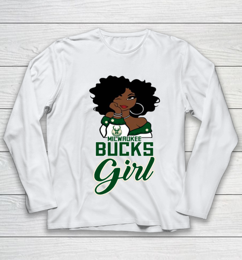 Milwaukee Bucks Girl NBA Youth Long Sleeve 2