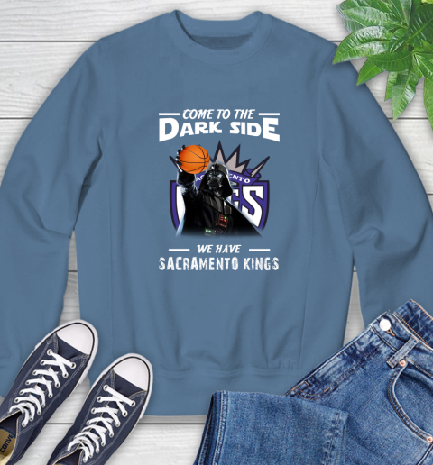 NBA Come To The Dark Side We Have Sacramento Kings Star Wars Darth Vader Basketball Sweatshirt 8