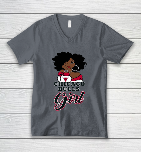Chicago Bulls Girl NBA V-Neck T-Shirt 5