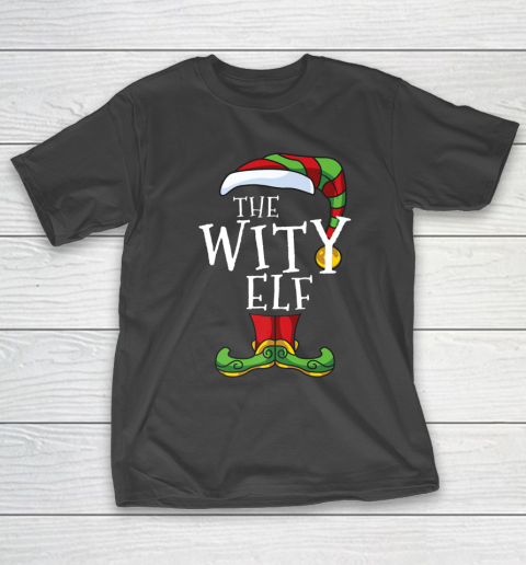 Witty Elf Family Matching Christmas Group Funny Pajama T-Shirt