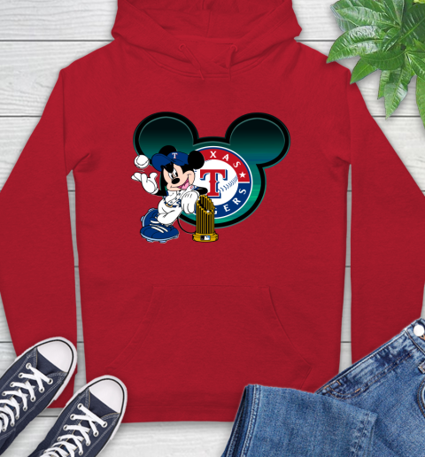 MLB Texas Rangers The Commissioner's Trophy Mickey Mouse Disney Hoodie 10