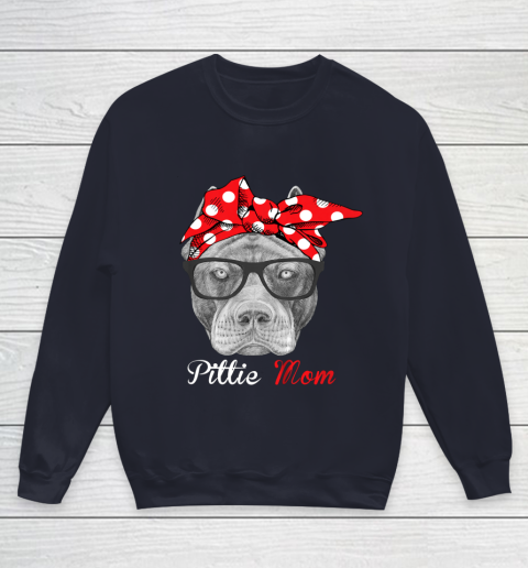 Dog Mom Shirt Pittie Mom Shirt for Pitbull Dog Lovers Mothers Day Youth Sweatshirt 2