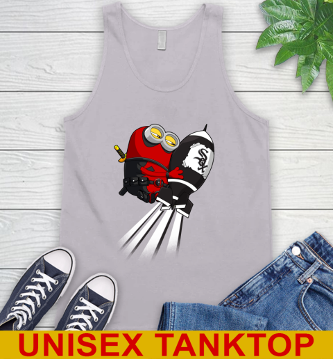 MLB Baseball Chicago White Sox Deadpool Minion Marvel Shirt Tank Top 3