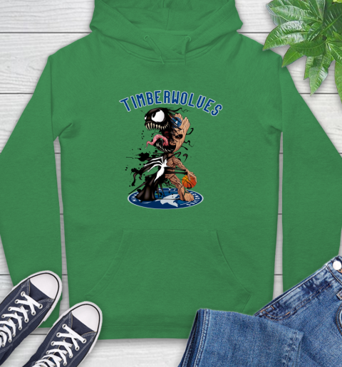 NBA Minnesota Timberwolves Basketball Venom Groot Guardians Of The Galaxy Hoodie 8
