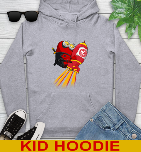 NBA Basketball Atlanta Hawks Deadpool Minion Marvel Shirt Youth Hoodie 6
