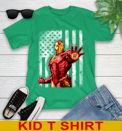 Phoenix Suns NBA Basketball Iron Man Avengers American Flag Shirt Youth T-Shirt 7