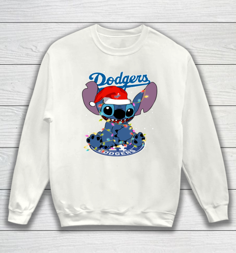 Los Angeles Dodgers MLB noel stitch Baseball Christmas Sweatshirt