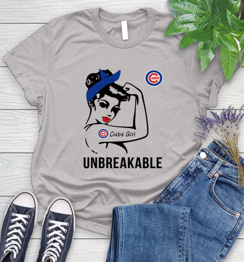 MLB Chicago Cubs Girl Unbreakable Baseball Sports Women's T-Shirt 10