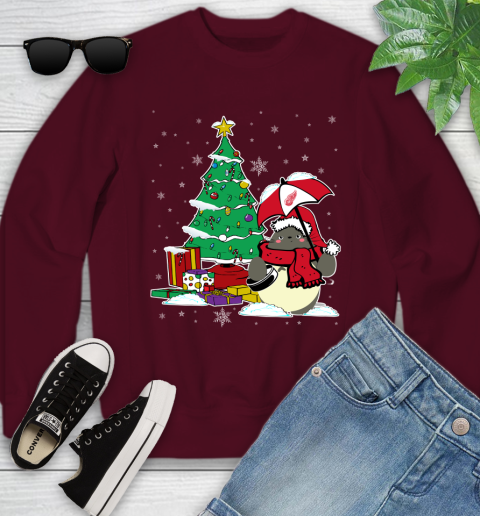 Detroit Red Wings NHL Hockey Cute Tonari No Totoro Christmas Sports Youth Sweatshirt 4