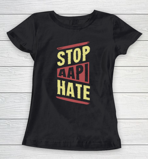 Stop AAPI Hate Cool Asian American Pride Art Style Women's T-Shirt